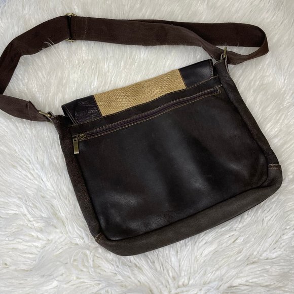Juan Valdez Cafe Leather Straw Shoulder Bag Crossbody Tote Purse Messenger RARE - Picture 6 of 9